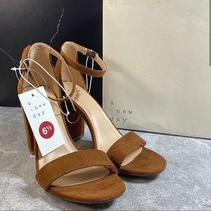 A New Day Ema Heel Cognac Size 6.5m